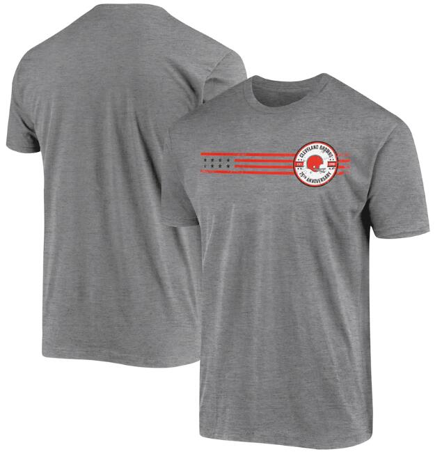 Men's Cleveland Browns 2021 Grey 75th Anniversary T-Shirt